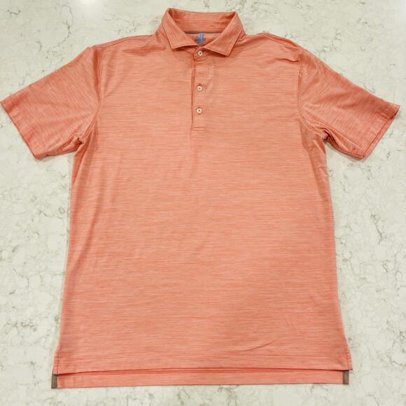 johnnie-o Other - Johnnie-O Paloma Featherweight Polo Huron Orange Medium "H" Golf Club Logo